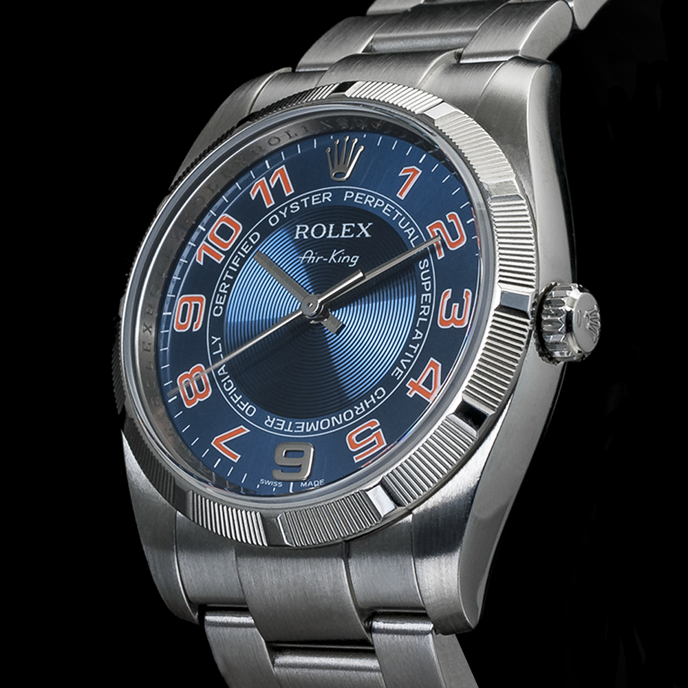Rolex Air-King 34 mm con quadrante blu usato nuovo prezzo